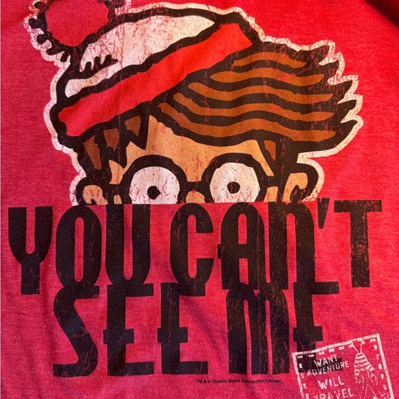 ❣️3 for $15🛍️ Distressed unisex Where’s Waldo T-shirt size medium - Picture 2 of 5